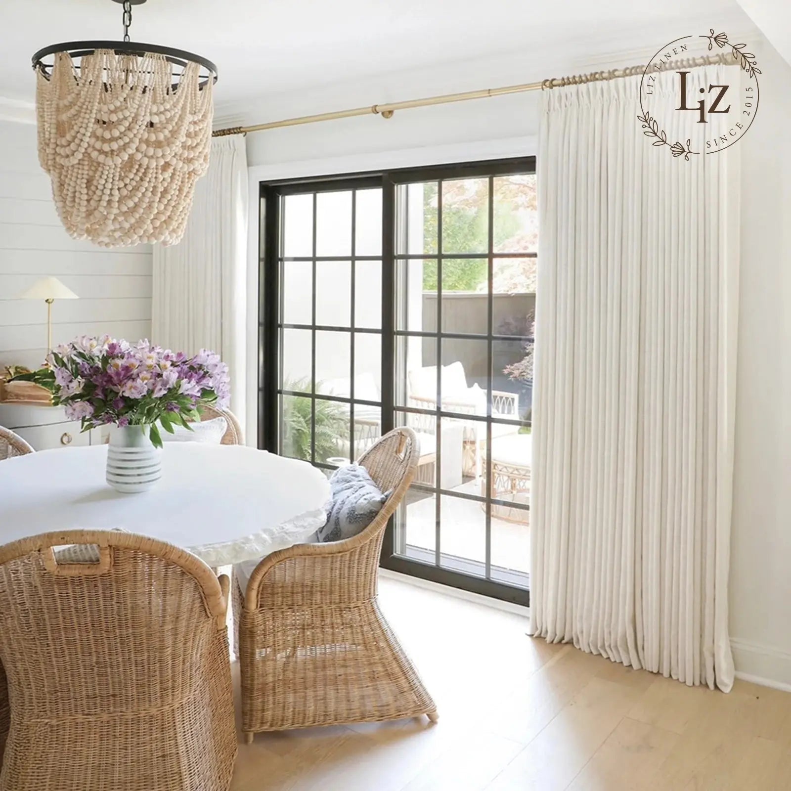 TWOPAGES Liz Linen Pinch Pleat Curtains Living Room