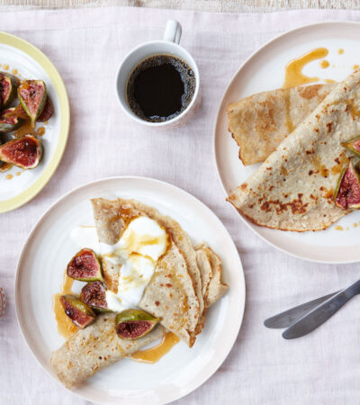 Buckwheat Crêpes With Coconut & Baked Figs